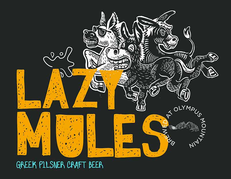 logo lazy mules